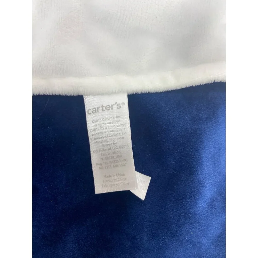 Carters White Sheep Lamb Lovey Security Blanket Pacifier Holder 14 x 14‎